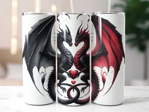 Dragon Variety Part 2 - 20oz Stainless Steel Tumbler with Leak-Proof Lid and Straw - Flasks, Bottles - Drinkware