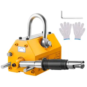 【fathersdaygift】VEVOR Magnetic Lifter, 2200lbs/1000kg Pulling Capacity, 2.5 Safety Factor, Neodymium & Steel, Lifting Magnet with Release, Permanent Lift Magnets, Heavy Duty Magnet for Hoist, Shop Crane, Block, Board