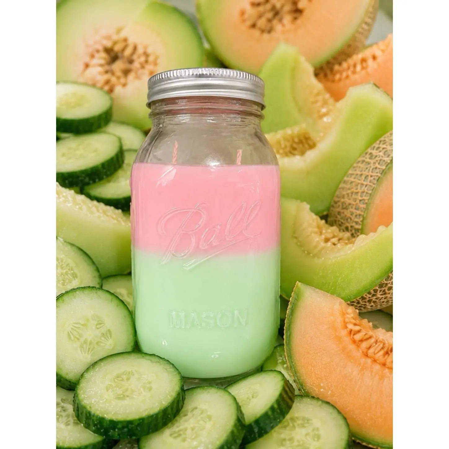 Ball Mason Cucumber Melon Candle 26.50 oz Soy Wax for Sensory Experience
