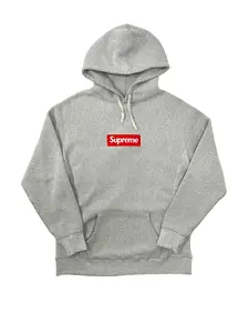 Supreme Box Logo Hooded Sweatshirt Heather Grey Pre-Owned
