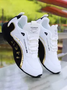 Men's Fashionable Lace Up Low Top Sneakers, Casual Breathable Comfortable Versatile Running Sports Shoes, Male All-match Round Toe Shoes for Daily Wear, Closed, Athletic Shoes, Walking Running Shoes