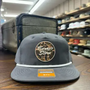 Camo Rubber Patch Rope Hat Charcoal