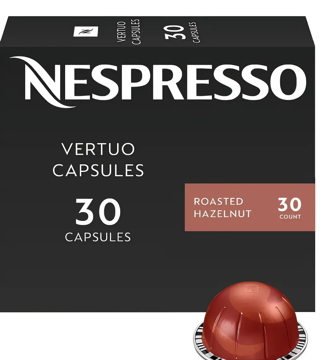 Nespresso Vertuo, Roasted Hazelnut, Medium Roast, 30-Count Coffee Pods