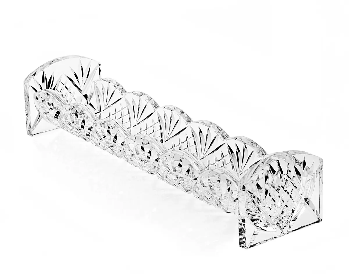 10 in. Rectangular Cut Crystal Cracker Tray