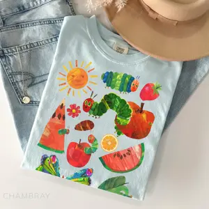 Comfort Colors Hungry Caterpillar Back To School Shirt, Hungry Caterpillar Teacher Shirt, Teacher Life Shirt, Childrens Book Shirt, Gift For Teacher
