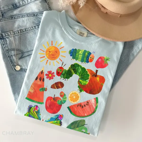 Comfort Colors Hungry Caterpillar Back To School Shirt, Hungry Caterpillar Teacher Shirt, Teacher Life Shirt, Childrens Book Shirt, Gift For Teacher