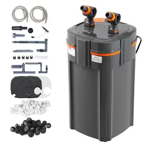 【FathersDayGift】VEVOR Aquarium Filter 264GPH,  , 3-Stage Canister Filter 75 Gallon, Ultra-Quiet Internal Aquarium Filter with UV Protection, Submersible Power Filter with Multiple Function for Fish Tanks, 11W