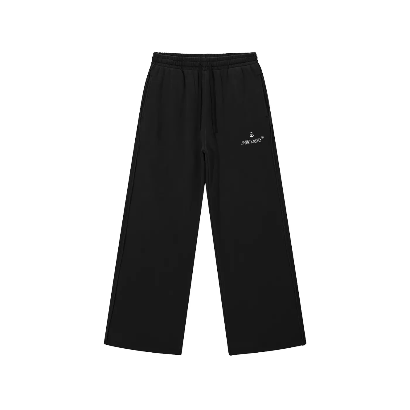 Women's Relaxed Fit Solid Black Sweatpants - Streetwear Bottoms, Comfortable Everyday Essential Loungewear