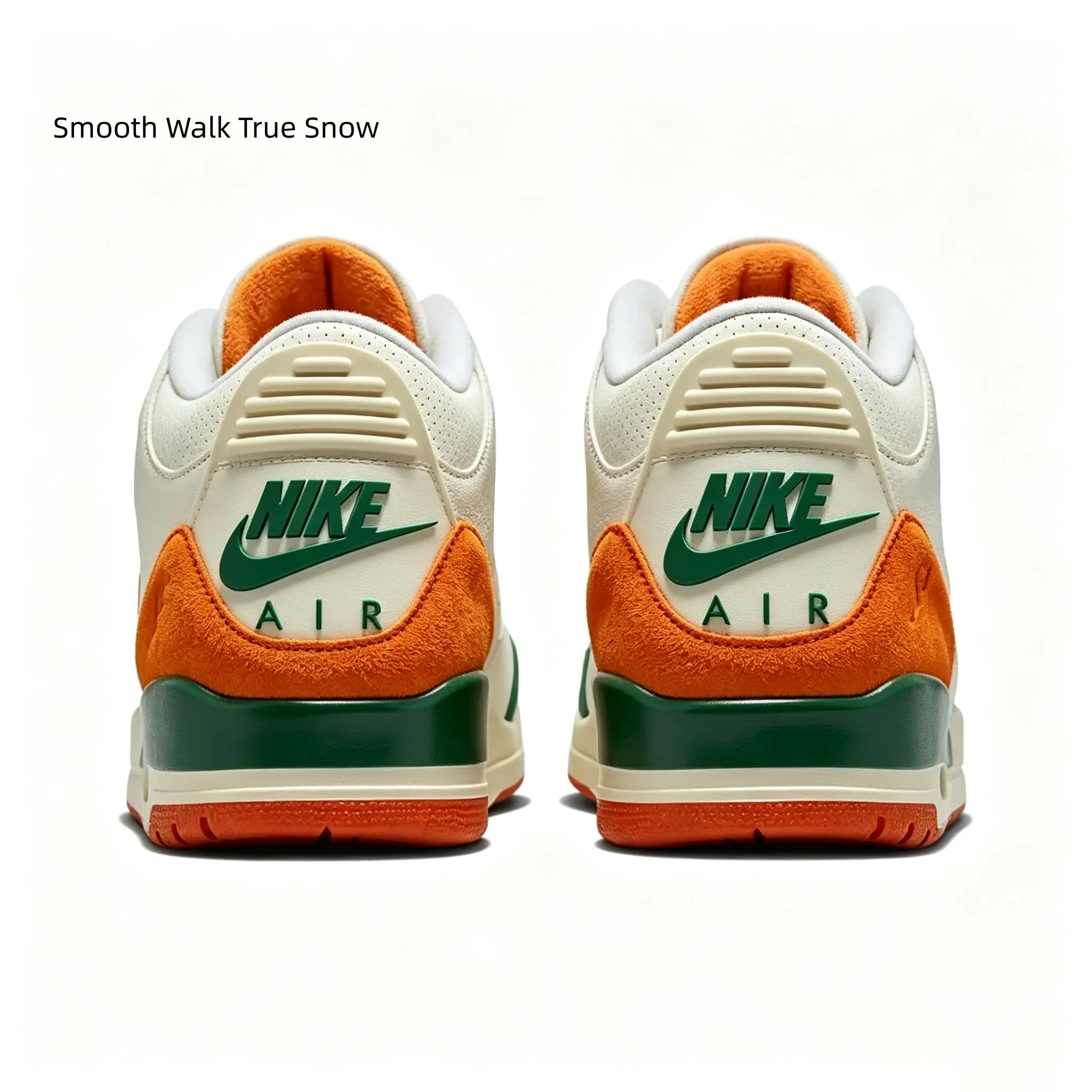 Vintage Mid Top Basketball Sneakers Cream White Forest Green Genuine Leather Suede Orange Accent Comfort Cushion Daily Walking Trainers Unisex
