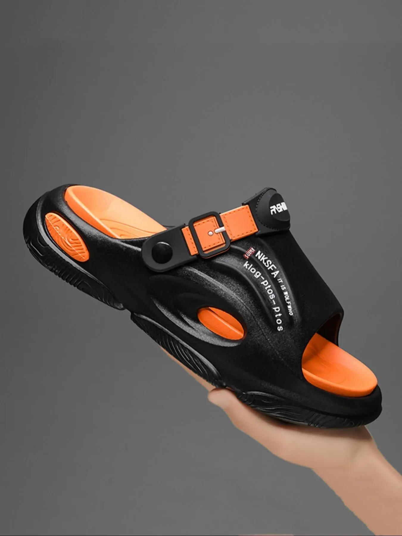 Men's Fashionable Patchwork Design Slides, Lightweight Slipper, Casual Comfortable Breathable Non-slip for Indoor & Outdoor Wear, New Style Beach Shoes for Men, Non Slip Slippers, Trendy Casual Slippers