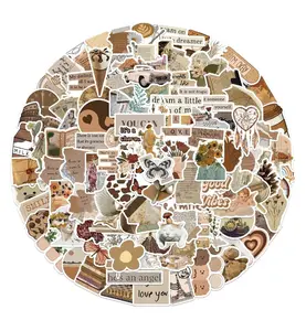 112pcs/Pack Vintage Newspaper Gramophone Map Stickers: For Guitar, Skateboard, Water Bottles, Bumper, Helmet, Snowboard, Laptop, Phone Case, Door, Luggage, Motorcycles, Car Accessories, Toys, Gifts, Decorative, Retro, Collectible, Waterproof, Durable