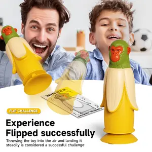 Shark Vs Banana Monkey Flip Puzzle Card Suction Toy, Parent-Child Interaction Dual Player Game, Perfect Christmas Gift for Kids