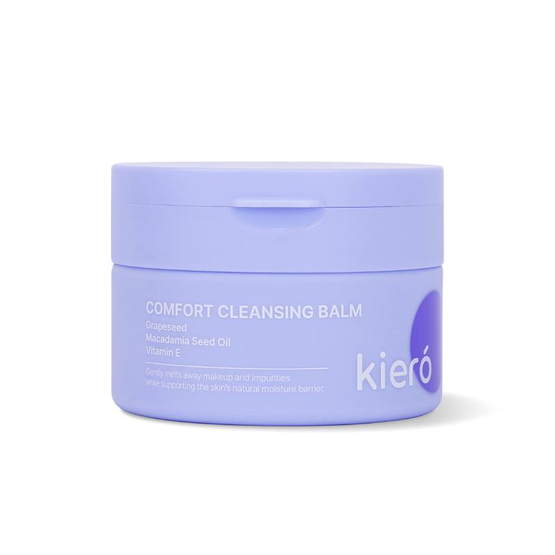 Kiero Comfort Cleansing Balm - Official Product Nourishing Melting Balm Facial Cleanser with Vitamin E, Grapeseed & Macadamia Oils - Vegan, Lightweight Skin Barrier Repair Face Wash for Dirt & Impurities (2.82 oz)