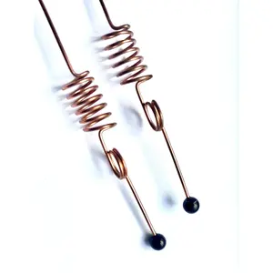 Pair Dowsing Rods Double Resonator Shungite Balls Wood Handles Bio Location Spirit Hunter Dowse Rod