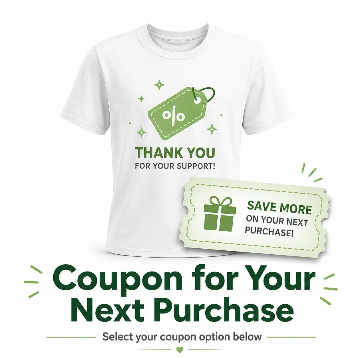 Thank You Packaging Insert T-Shirt, Customer Appreciation Card Design, Small Shop Order Message Card for Online Business Buyers.