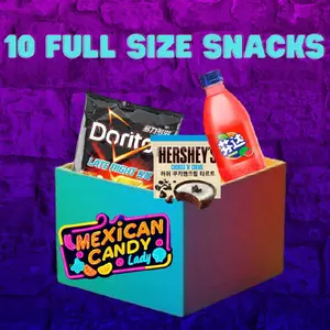 10 Full Size Snacks for - International Random Mix Snack Box - International Snacks Only -  Chocolate - Chips - Soda - Cookies and Pastries. Sugar