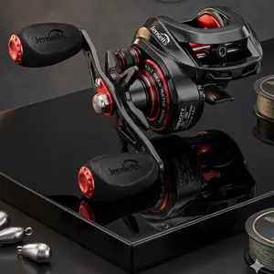 【Summer Wins】Jenseits Baitcasting Fishing Reel 7.3:1 High Speed Bass Baitcaster, Low Profile Casting Reel with 7+1 Bearings, 17.6LB Drag Magnetic Brake System (Right Hand)