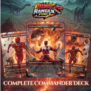 Dino Ranger Force | EDH Commander 100 Card Deck + Tokens | Custom MTG Proxy