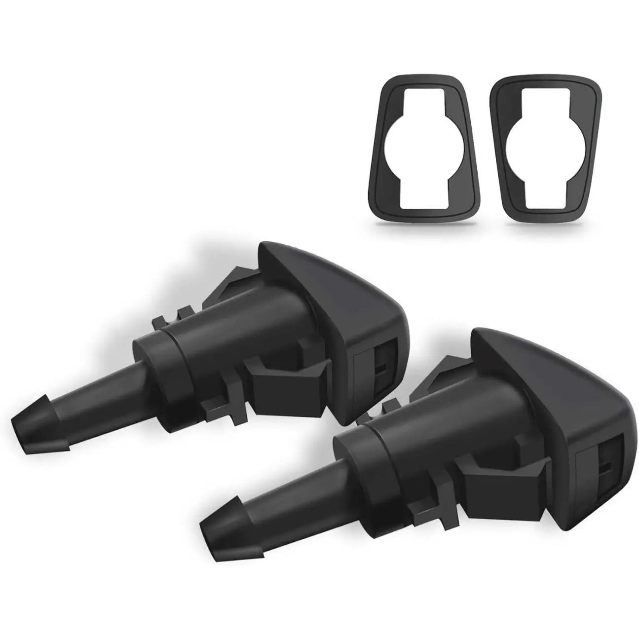 2 PCS Front Windshield Washer Nozzles, Windshield Washer Spray Jet Kit Replacement For Chrysler,Dodge,Jeep, Replaces OEM #: 4805742AB / 5110049AA / 5007740AA / 5303833AA / 5110079AA