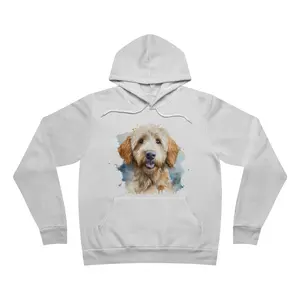 Goldendoodle Hoodie, Pet Lover Gift, Unisex Pullover, Cozy Dog Parent Hoodie, Animal Lover Apparel Cotton Womenswear Fleece Casual Kangaroo Pocket White Soft Sweatshirts