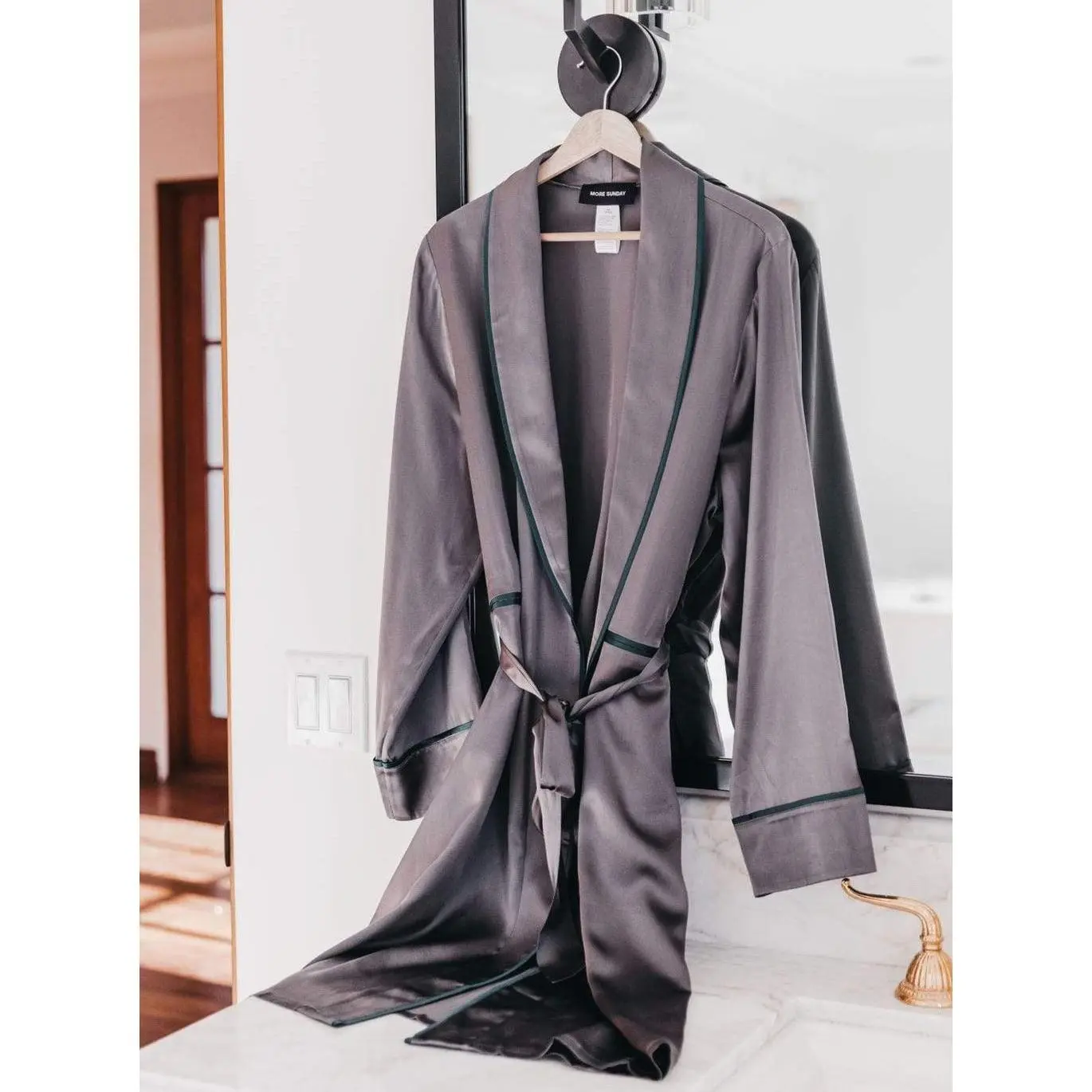 Silk Smoking Robe — Unisex Mulberry Silk Robe