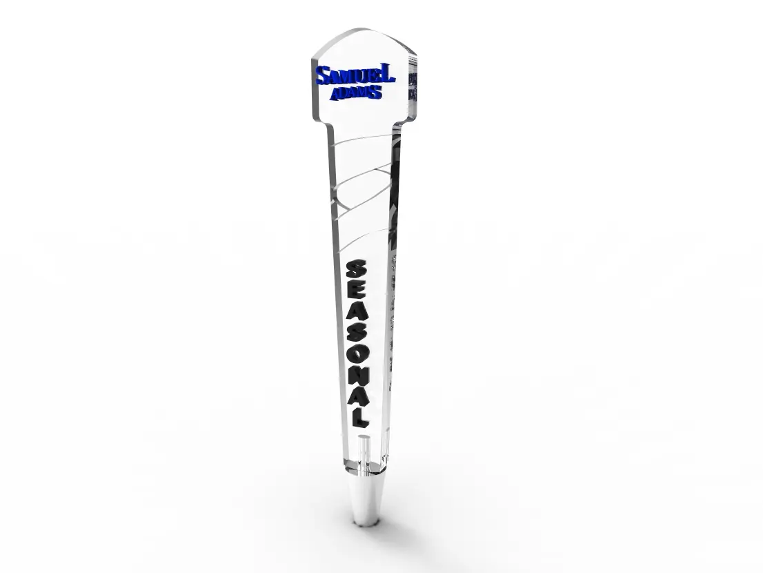 FixtureDisplays® Clear Acrylic Beer Tap Handle Draft Pub Style Sameul Adams14103 14103-NF