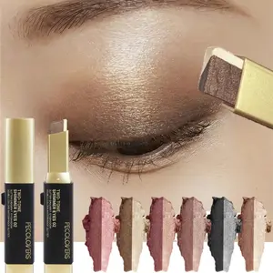 1PC Two-Color Eye Shadow Stick Pearly Matte Eye Shadow Durable Waterproof Long-lasting Beauty Perfect Gift for Valentine's Day & Birthday Matte Shimmer Eyeshadow