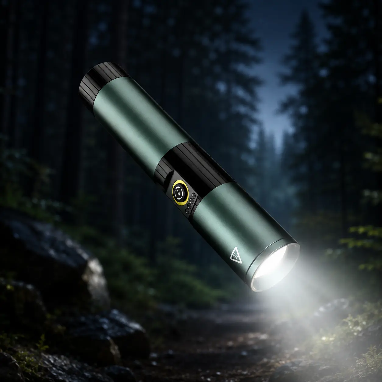Rechargeable LED Work Light, Upgraded 5050 LED Chip Flashlight with Magnetic Tail, Smart Battery Display, USB-C Fast Charging, 5 Color Light Modes, Water-Resistant Portable Inspection Light for Car Repair, Camping and Emergency