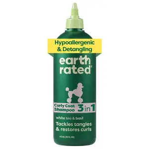 Earth Rated | 3-in-1 Curly & Wavy Coated Dog & Puppy Shampoo, Conditioner & Deodorizer - 16 oz - Formulated to Tackle Tangles & Restore Curls Earth Rated | 3-in-1 Curly & Wavy Coated Dog & Puppy Shampoo, Conditioner & Deodorizer - 16 oz - Formulated to Tackle Tangles & Restore Curls