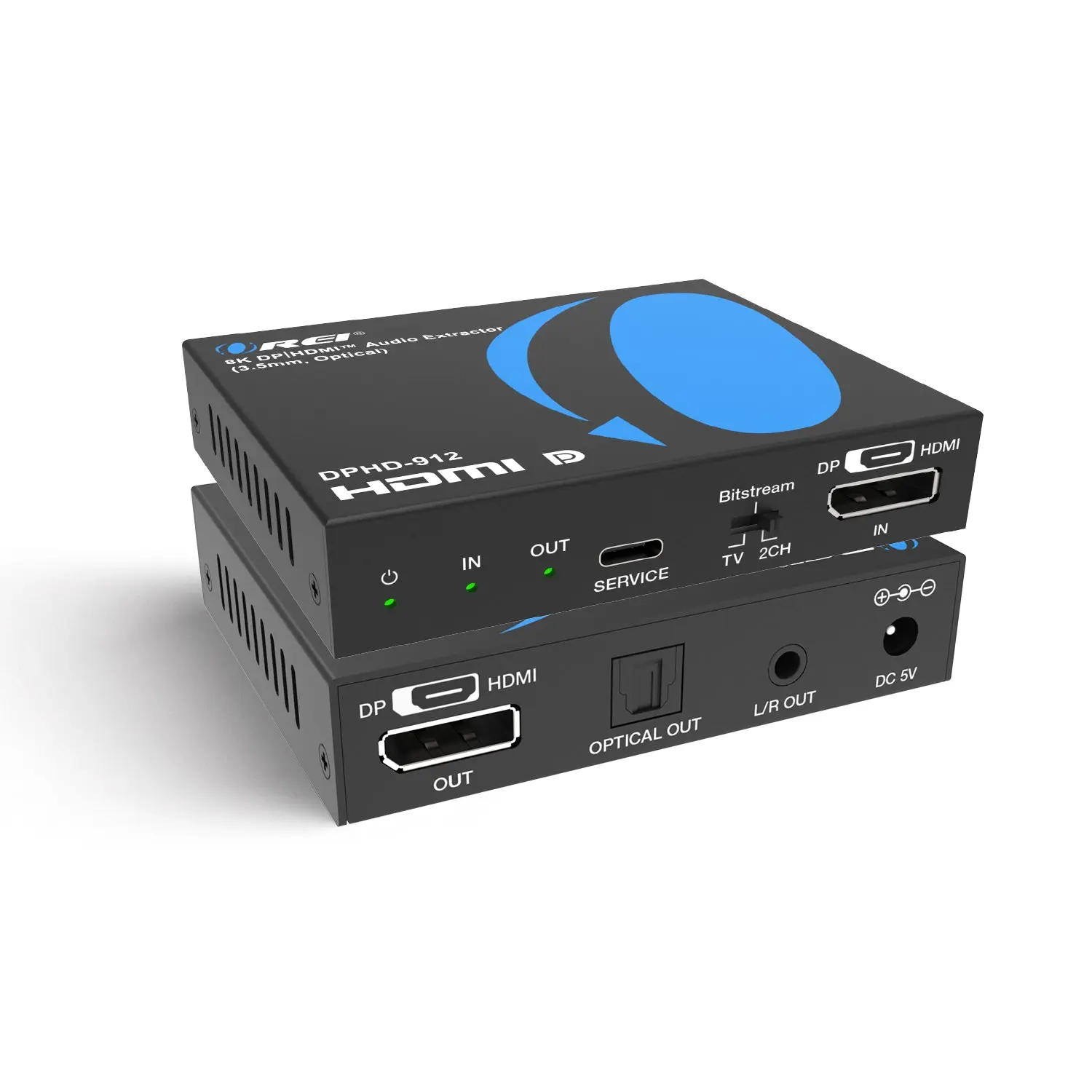 8K DP HDMI™ Audio Extractor (3.5mm, Optical) - DPHD-912