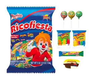 Ricolino Ricofiesta 3 lbs Assorted Mexican Candy Variety Pack - Sweet, Spicy, Tangy Treats for Piñatas, Parties & Celebrations - Snack, Bonbon