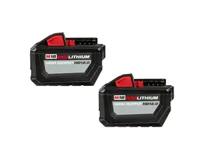 Milwaukee 48-11-1812 M18 REDLITHIUM HIGH OUTPUT HD12.0 Battery - 2 Pack