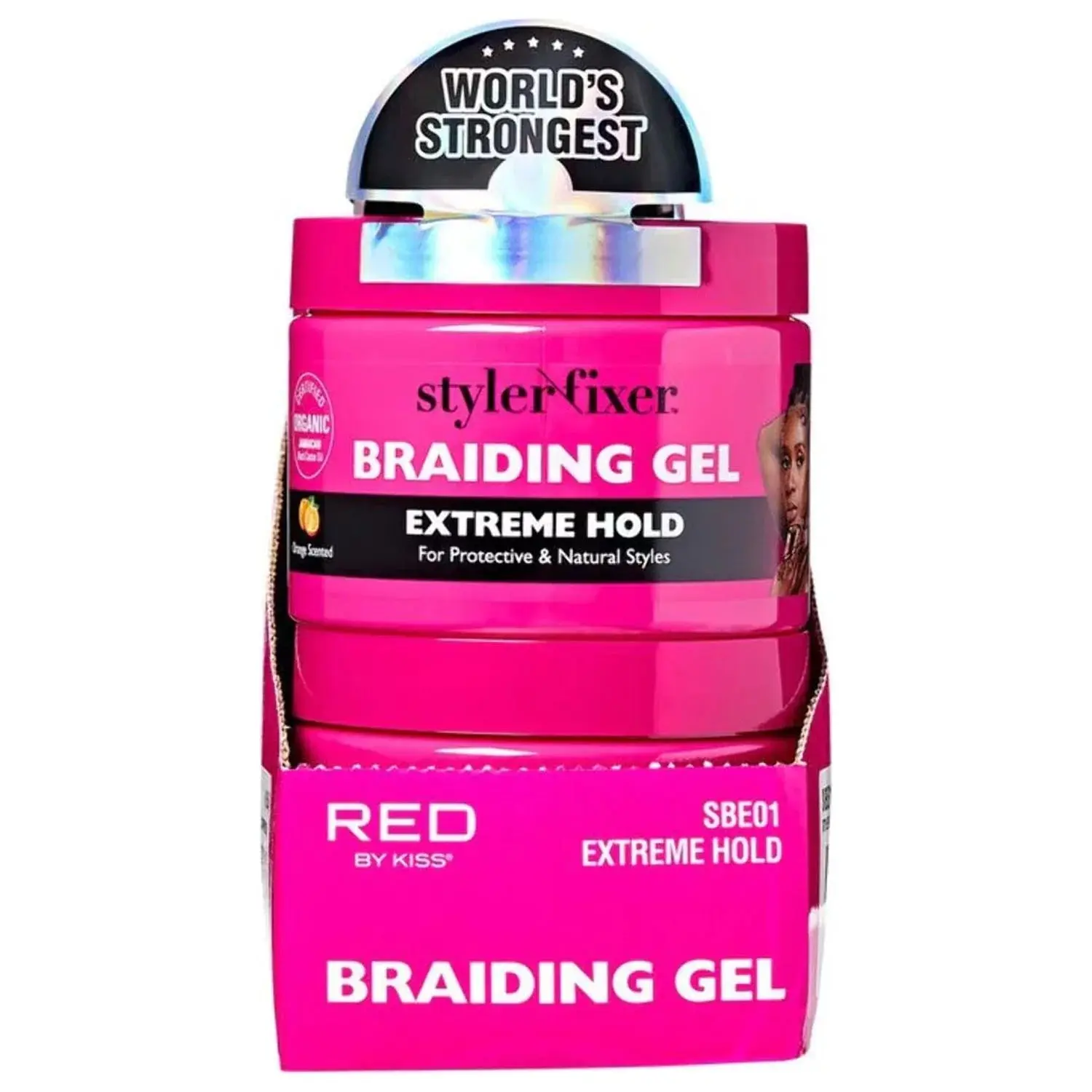 Honey Braiding Gel for Extreme Hold & Frizz Control with High Shine, Organic Hair Styler for Box Braids & Cornrows, 1 oz, Haircare