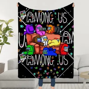 Blanket Throw Super Cosy Plush Living A-AmongS-ES Room Game Sofa Couch Childish Birthday U-US-ES Gifts