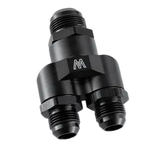 Alloyworks Black 16AN to 2x 12AN 1/4NPT Parallel Y Distribution Block Custom