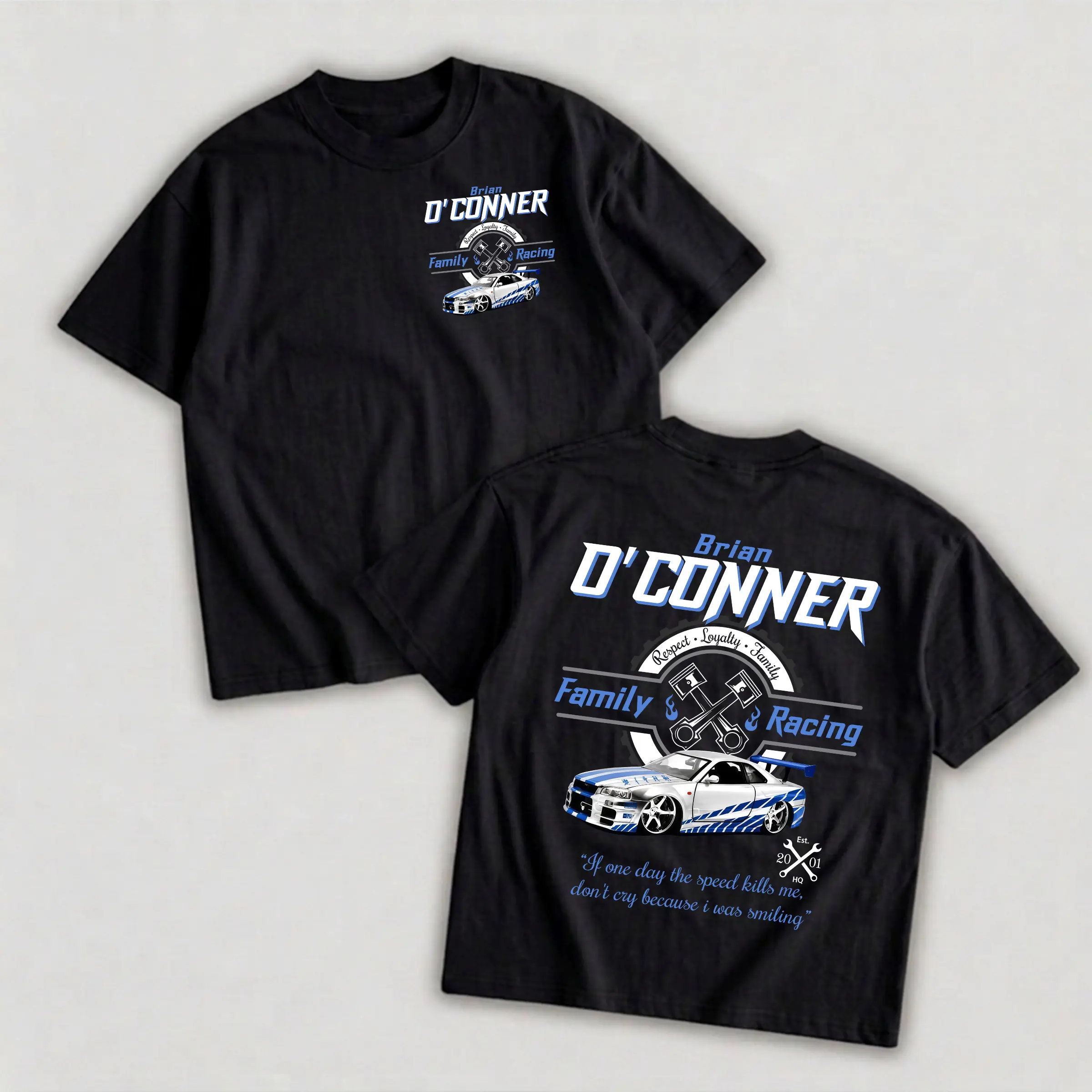 Ver 2 Brian O'Conner Family Racing T-Shirt, Fast and Furious Movie Tee, Paul Walker Tribute Graphic Shirt, Gift For Fans, Made In USA