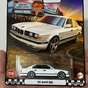 Hw Premium white 1991 BMW M5 1:64 scale Diecast car