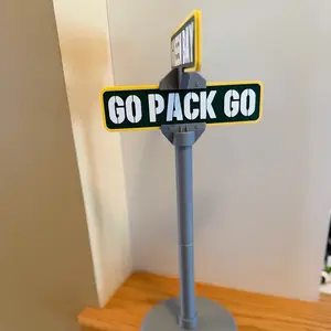 Football Greenbay Custom Made Mini Street Sign 15 Inches Tall Perfect for Fans Desk Man Cave or Bedroom