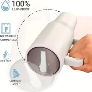 Roller Bottle With Straw And Handle, 40 Ounce Anti Slip And Leak Proof Cup, Reusable Insulated Stainless Steel And Rubber Base, Ergonomic Design For Both Men And Women