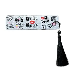 Burn Book/Mean Girls /Metal Aluminum/ Sublimation Bookmark with Tassel