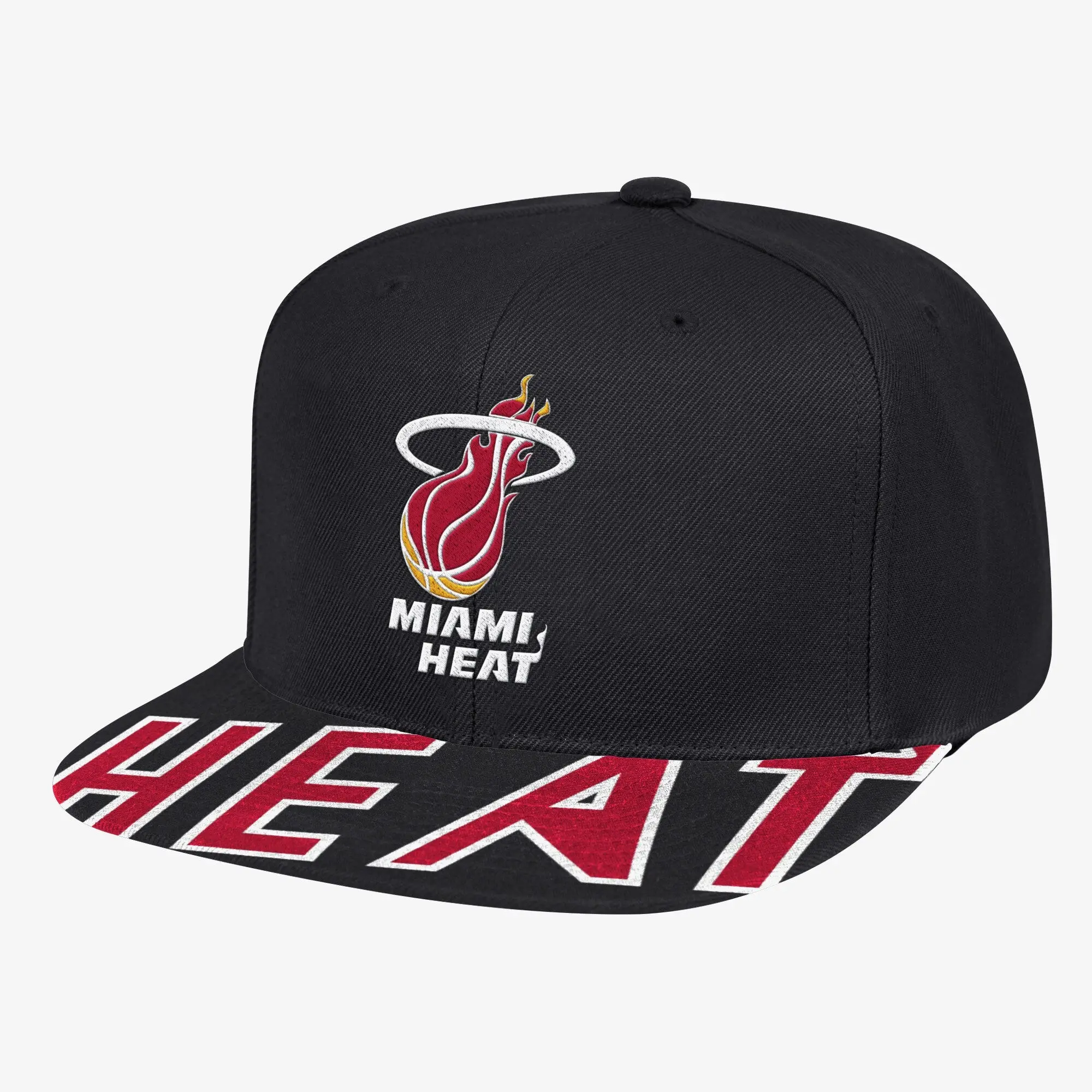 MENS MITCHELL & NESS NBA SWINGMAN POP SNAPBACK HWC HEAT - BLACK