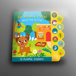 Aud’s Auditory Learning Interactive Book for Kids - Engaging Sound Effects Picture Book with "So Many Pets! Which One to Pick" Theme