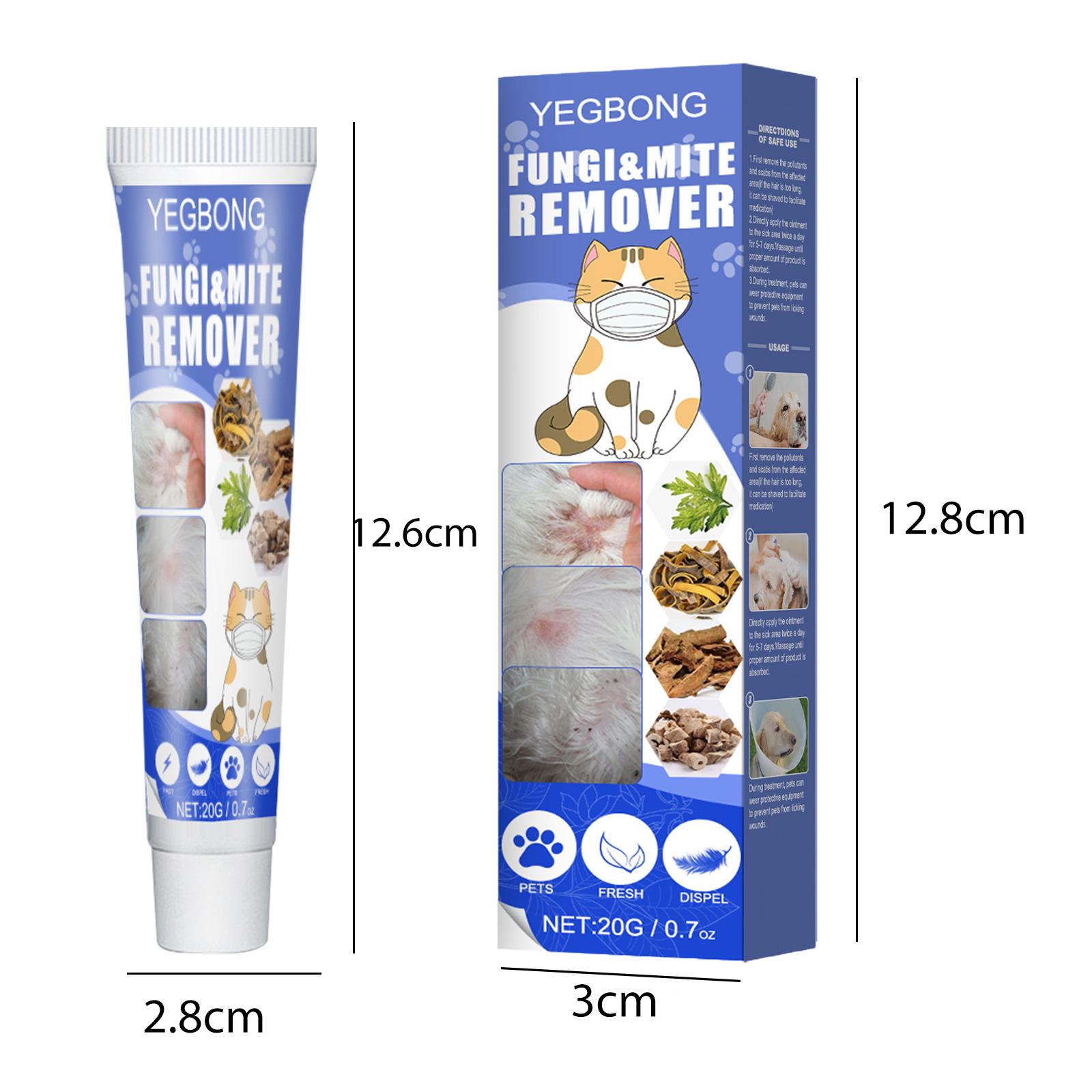 Fungi & Mite Remover Cream Gentle Care for Dogs & Cats Relieves Itching with Chamomile Sophora Flavescens Angelica Sinensis Ingredients Effective Quick & Effective