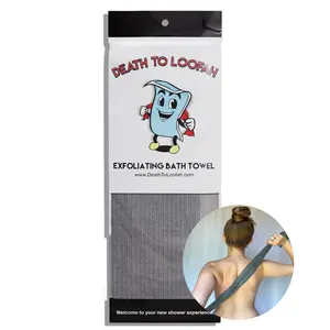 Death To Loofah Exfoliating Shower Towel - Japanese Style Body Scrubber & Back Scrubber - High-Quality Durable Material - Quick Dry - Ideal for Men & Women - Made in Japan - Bath