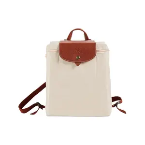 Longchamp Le Pliage Original 26 Backpack – Women’s Nylon Foldable Bag in Beige