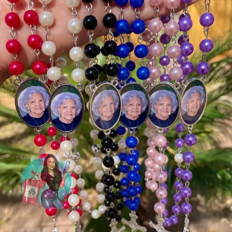 Custom Photo Rosary Necklace with High-Quality Materials