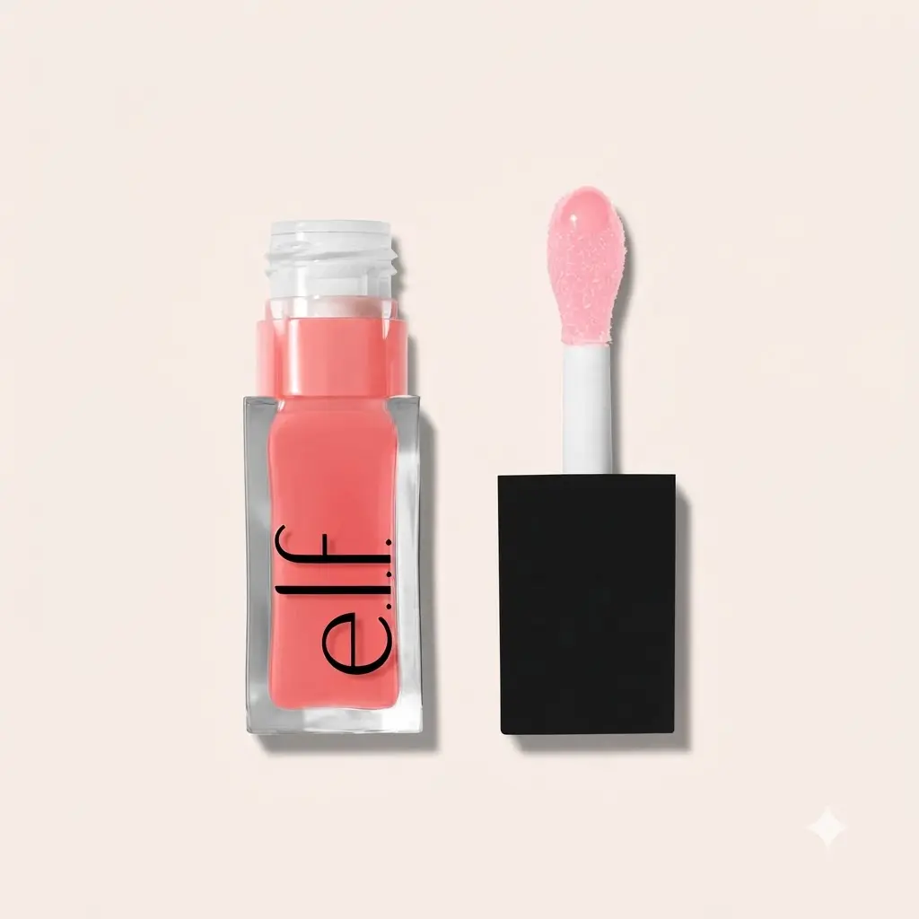 e.l.f. Glow Reviver Lip Oil Pink Quartz High Shine Tinted Lip Gloss Nourishing Jojoba Oil Vegan Hydrating Lip Care