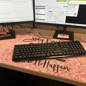 Ergonomic Transparent Acrylic Keyboard Stand with Armrests, Adjustable Desk Support for Home Office Typing, Modern Design