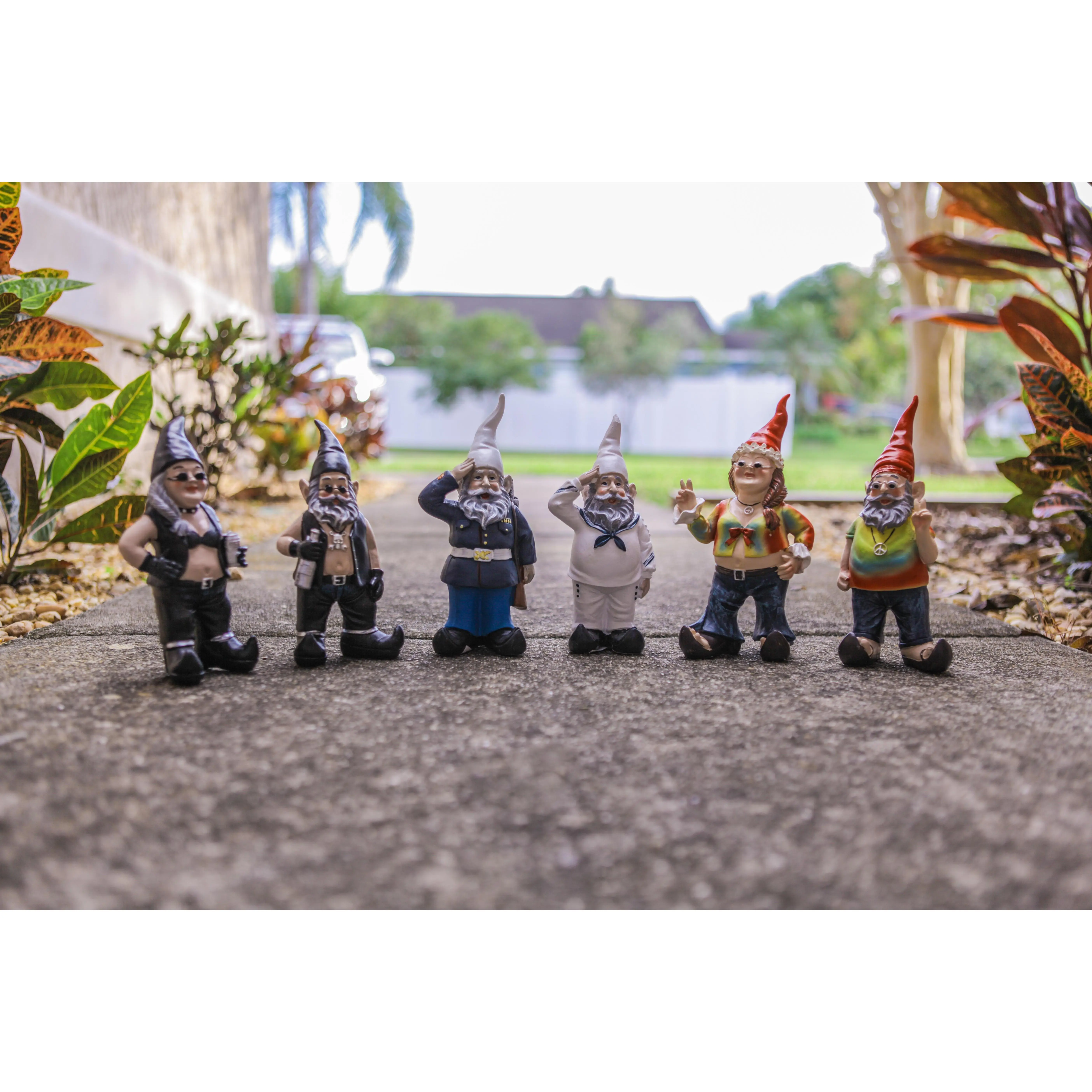 Creative and Whimsical Garden Gnome Statues Collection - Diverse and Unique Characters for Indoor/Outdoor Decor
