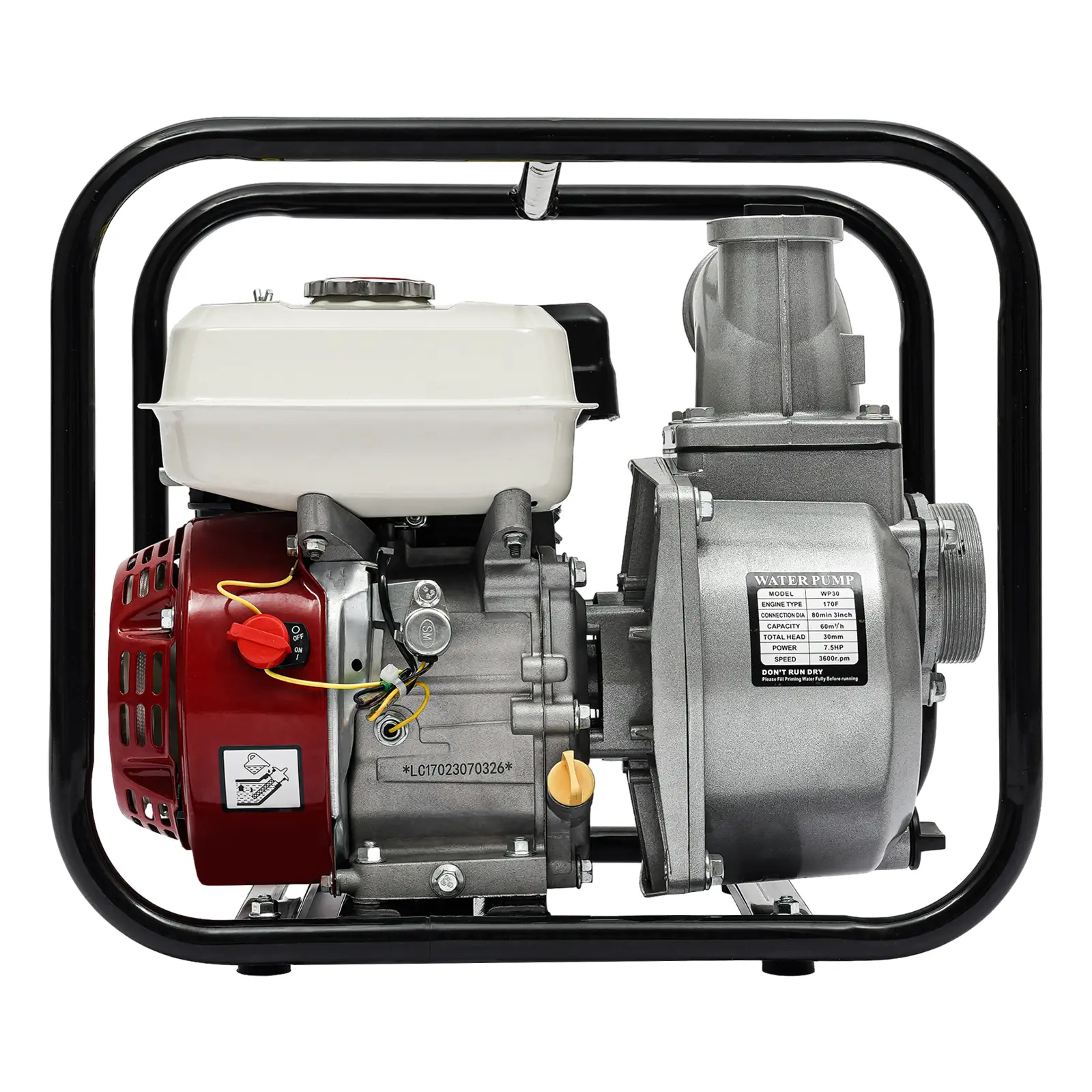 Powerful 4-Stroke Gas Pump | SAVES GAS & Runs Longer! 1 Gal Tank | 3" Ports for Fast Water Transfer | No Electricity Needed for Irrigation